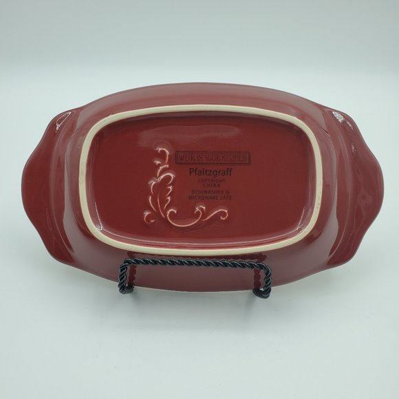 Pfaltzgraff Weir In Your Kitchen Cayenne Oval Appetizer Plates Individual Bakers - Picture 4 of 6
